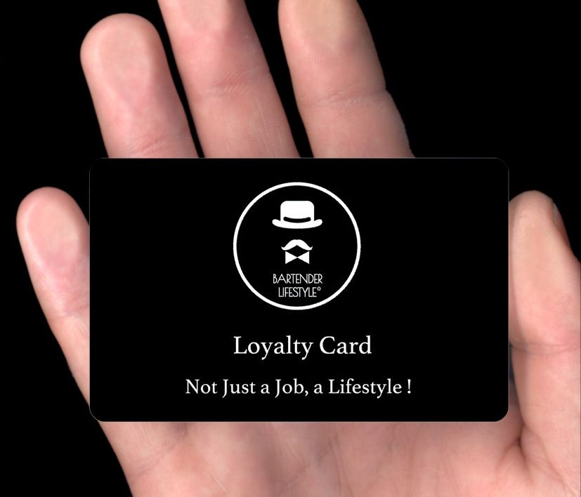 picture of a hand holding the bartender lifestyle loyalty card